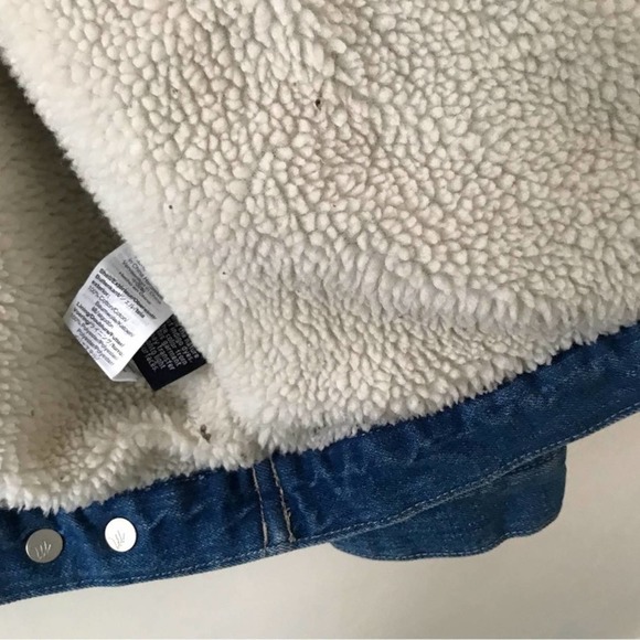 Madewell Oversized Jean Jacket Pinehill Wash: Sherpa Edition - Picture 5 of 7